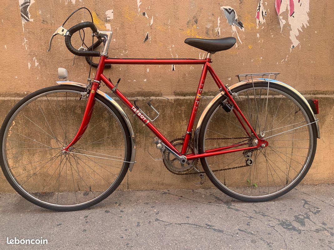 Cadre Vélo Course Talbot Acier – Taille 59cm (grande), Rouge, Avec Fourche
