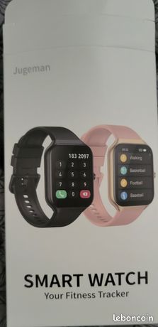 Montre Connectée Jugeman P99 – Podomètre Fitness – Étanche – Smartwatch Unisex – Noir