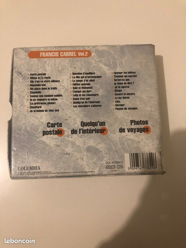 Cd francis cabrel vol.2 (image 3)