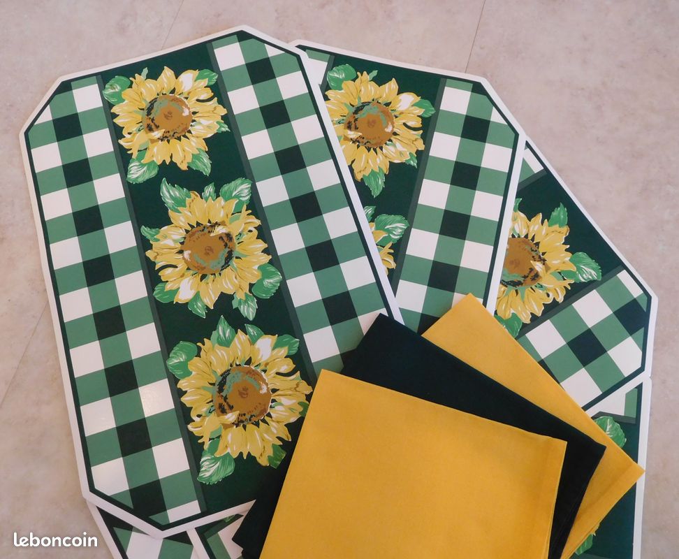 Sets de table "tournesols" et serviettes (image 4)