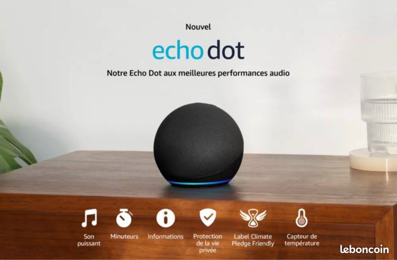 Assistant vocal Amazon Echo Dot 5 Anthracite (image 2)
