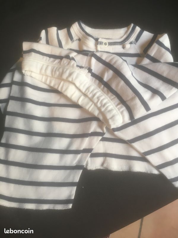 Ensemble marin Petit Bateau NEUF 3 mois coton bio (image 5)