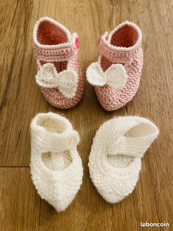 Lot de chaussons tricotés pour nouveau-né Chaussures
