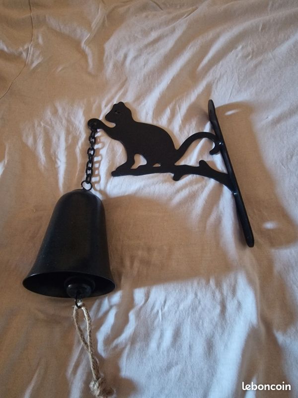 Cloche Murale De Porte Aubaho Fer Style Antique 44cm, Déco Chat