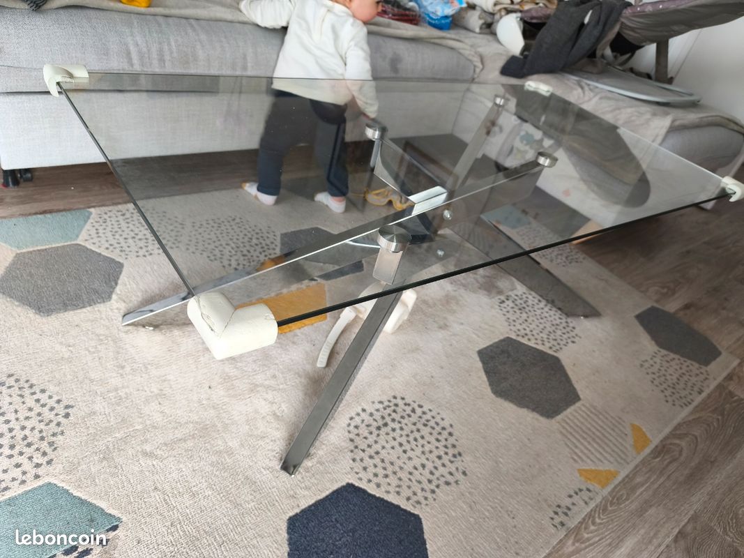 Table basse en verre, moderne (image 2)
