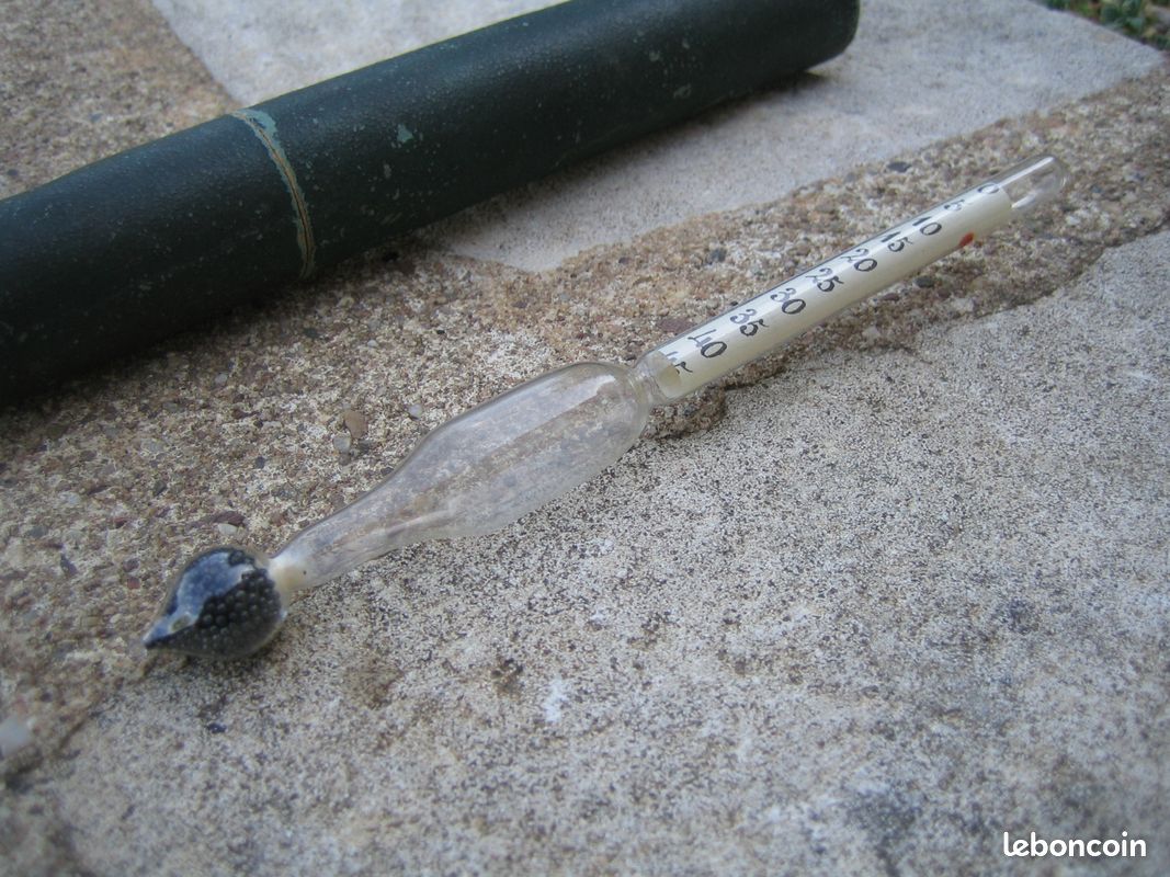Pèse sirop en verre ancien appareil de mesure densimètre (image 8)