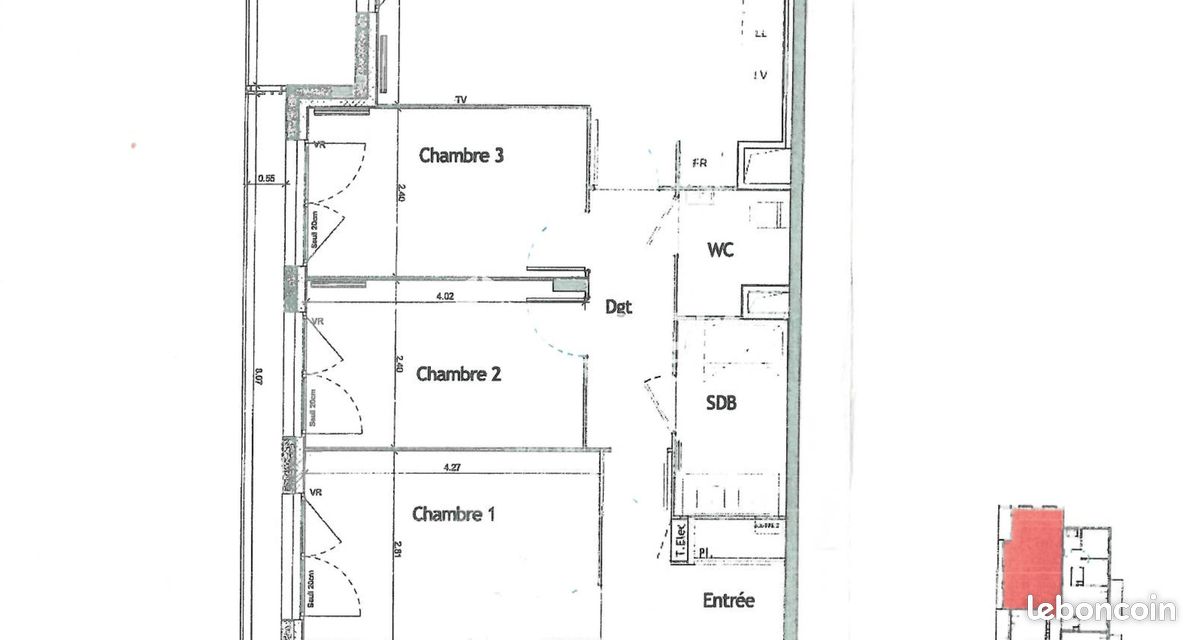 Appartement 4 pièces 76 m² · à Villeurbanne · 76 m² · 1 150 €/mois