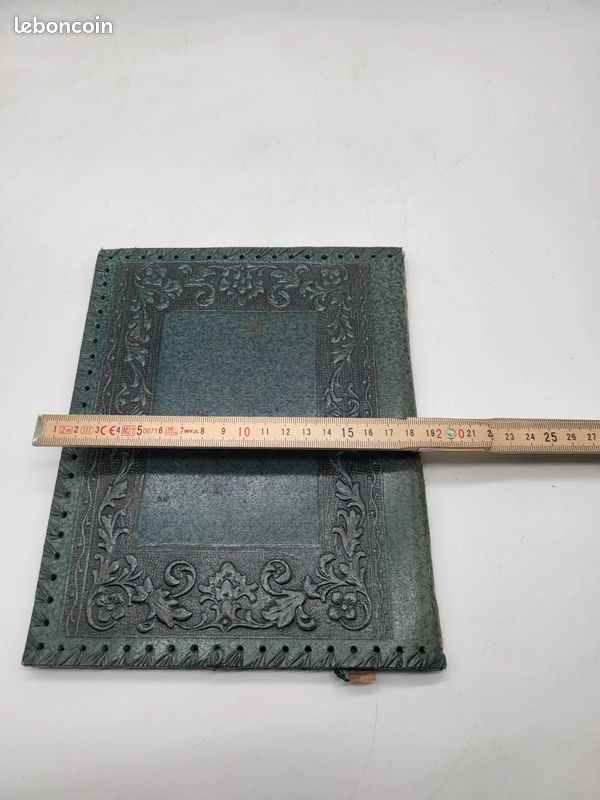 Lot de 2 protège-livres et protège-documents anciens – Décor relief – Vintage (image 6)