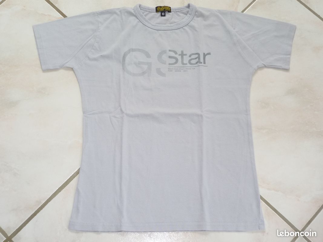 TEE-SHIRT MC 10 ans G-STAR gris garçon (image 1)
