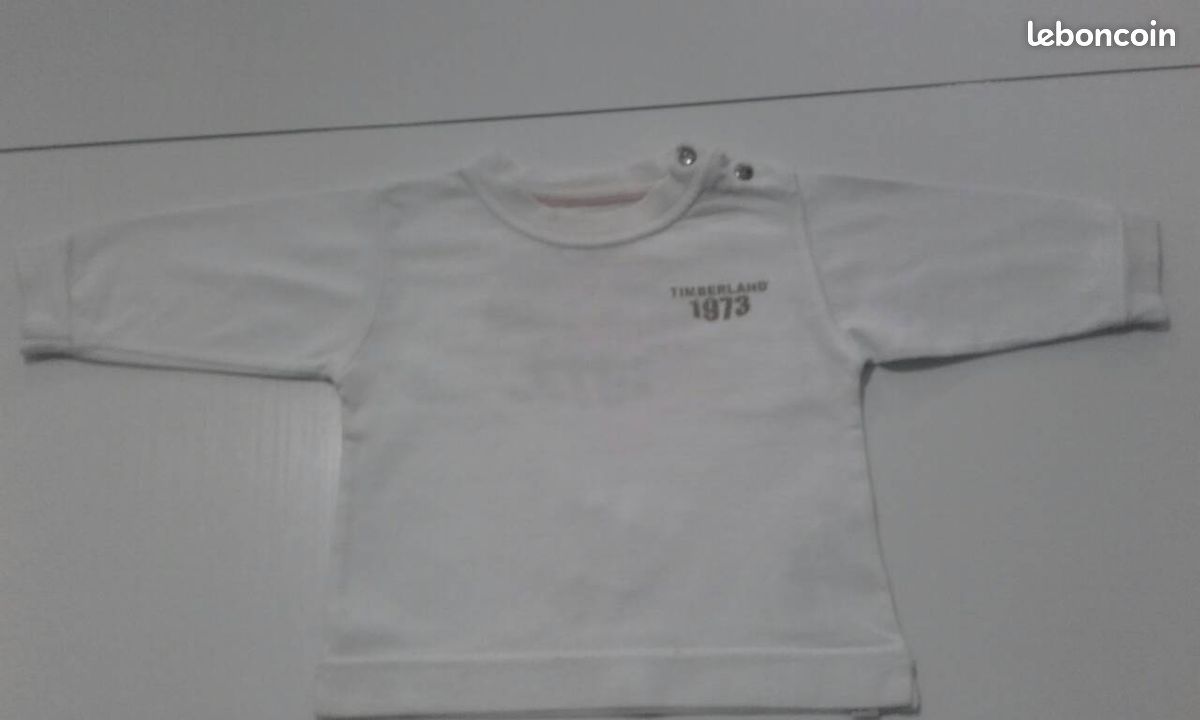 T-shirt blanc Timberland 9 mois (image 1)