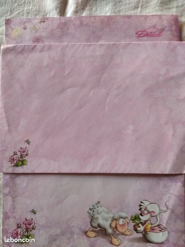 2 feuilles Diddl avec leurs enveloppes (image 1)