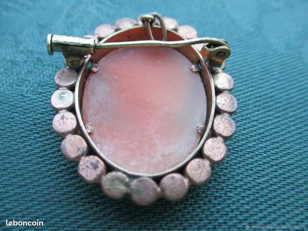 Broche Ancienne Art Déco En Argent Sterling – Camée Franz Poinçon France