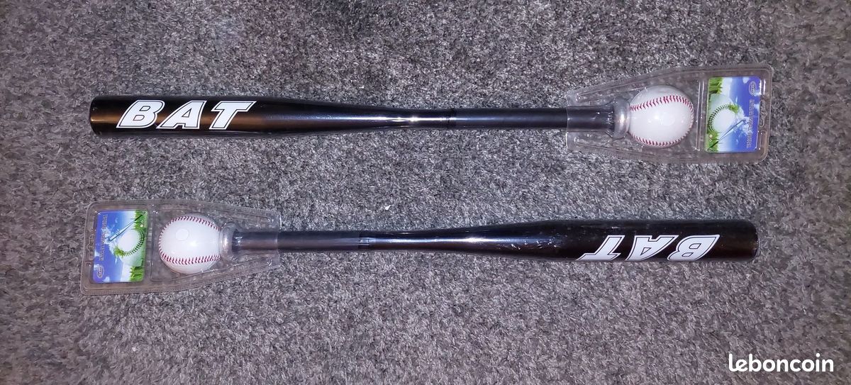 Batte De Baseball En Aluminium 50cm - Noir/bleu/rouge - Ultra Légère Pour L'entrainement