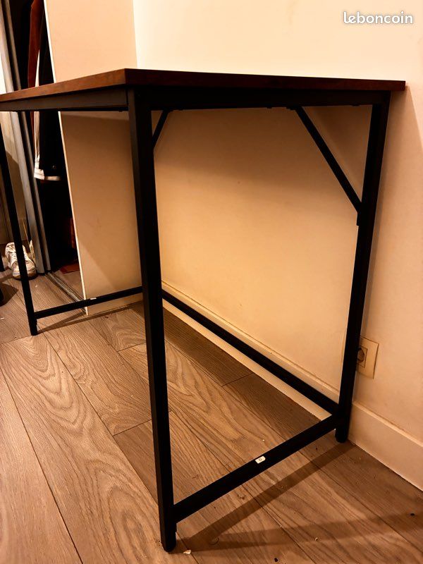 Petit bureau industriel bois & métal – 1m x 50cm x 75cm (image 3)