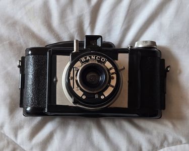 Ancien Appareil Photos Banco Spécial Kafta Étui Cuir