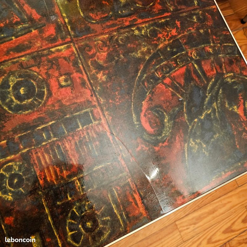 Table basse vintage année 60 pieds compas (image 17)