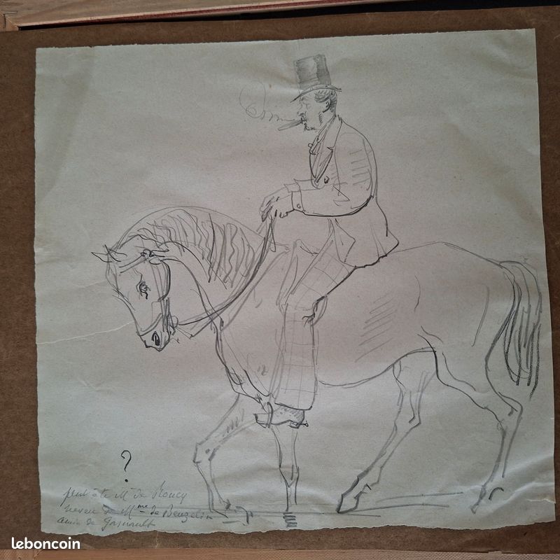 Dessin esquisse caricaturistes et illustrateurs français vers 1870 (image 1)
