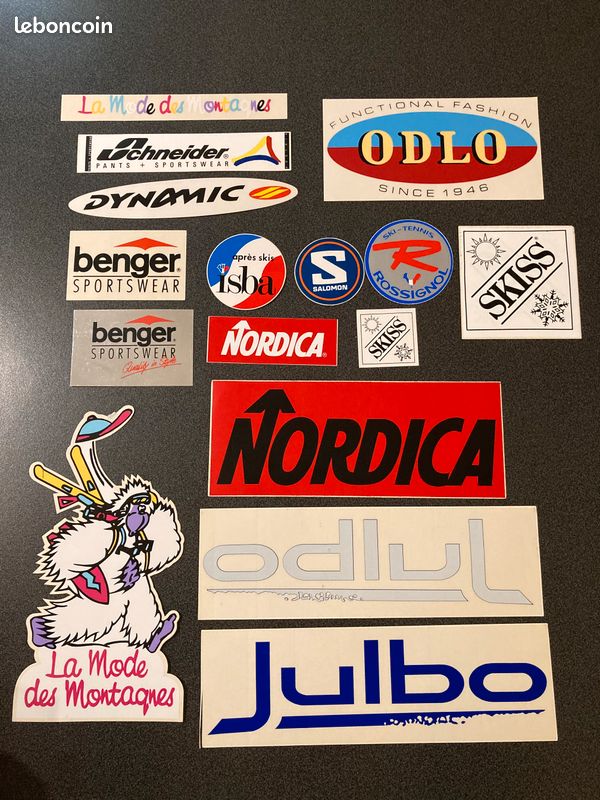 Lot de 16 autocollants marques de Ski (image 1)