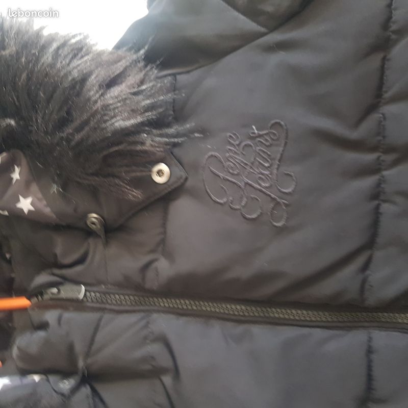 Doudoune Garçon Pépé Jeans - Taille 16 Ans (170 Cm) - Bleu - Garnissage Plume - Occasion Très Bon État
