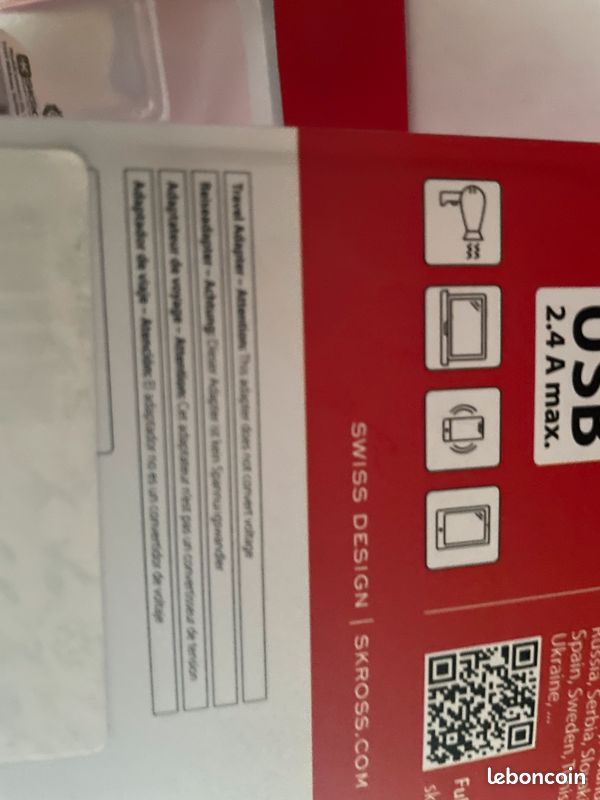 Adaptateur voyage universel SKROSS USB – Neuf (image 6)