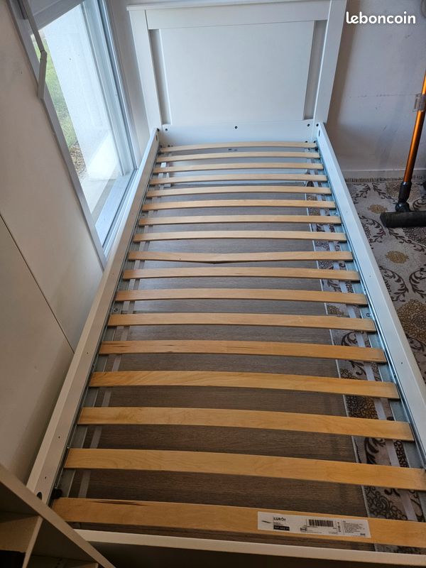 Lits ikea avec lates simples 2m×90cm (image 1)