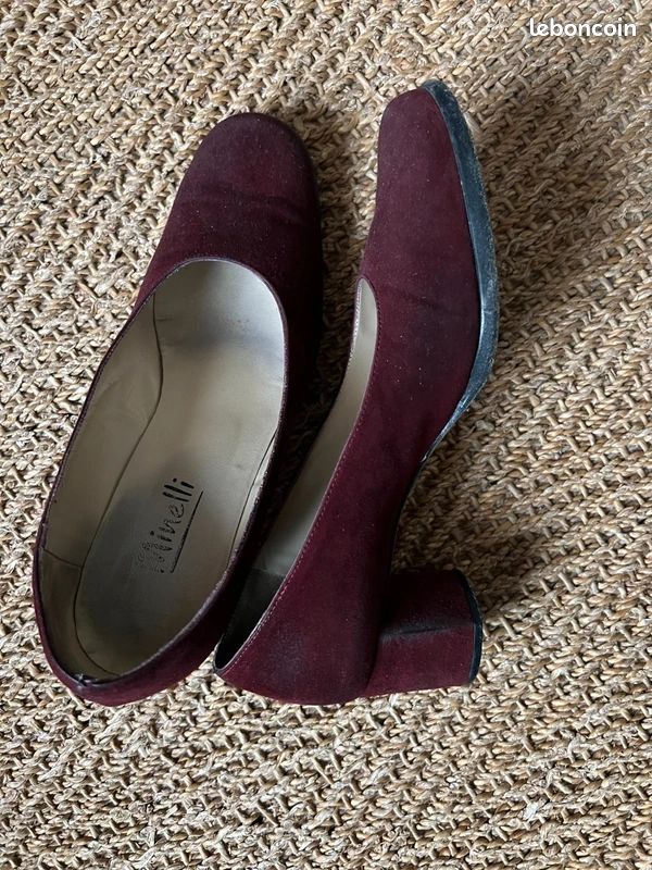Escarpins cuir velours taille 37, Minelli (image 1)
