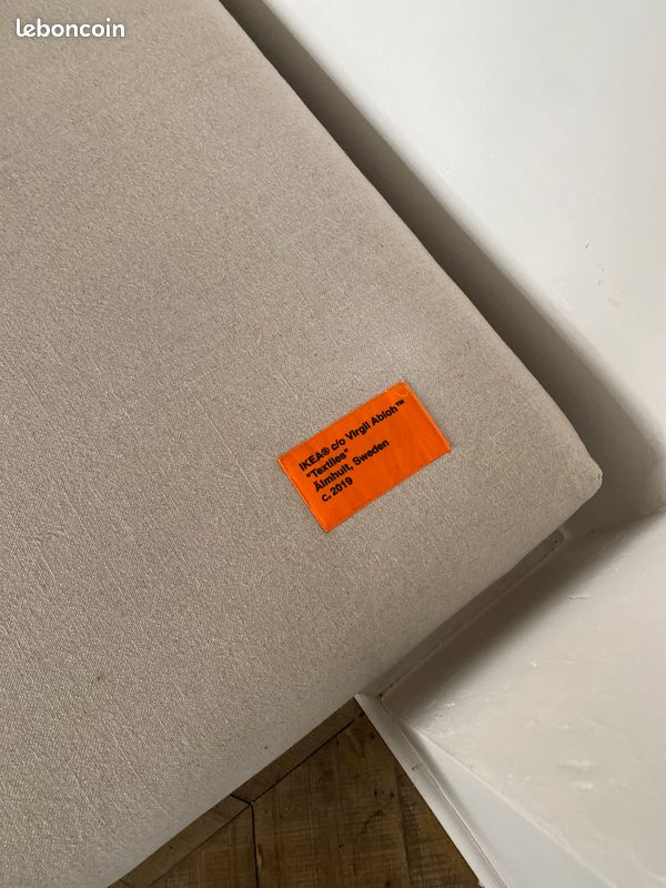 Housse divan IKEA x Virgil Abloh + sommier en bois + matelas 80x200 (image 4)