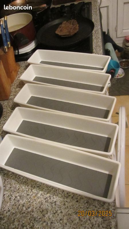 Range Tiroir M-Home Bi-matière - Plastique Blanc Et Silicone Gris, 33x9.5cm