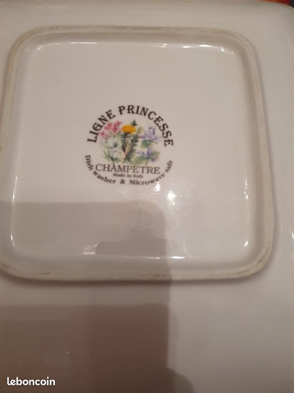 Saladier plat fleuri (image 2)