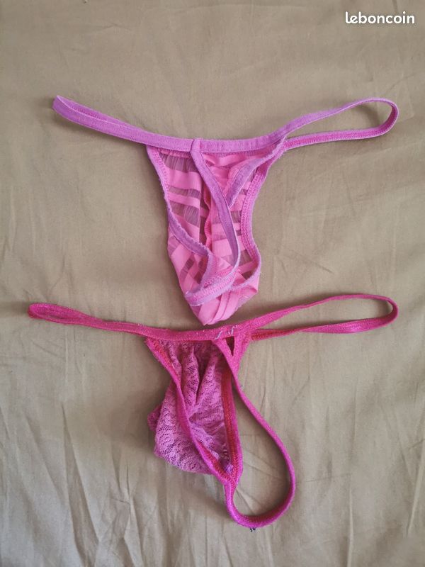 Lot de 2 strings homme rose (image 2)