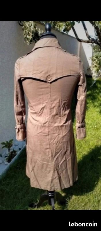 Manteau trench kaki marron neuf vintage (image 3)