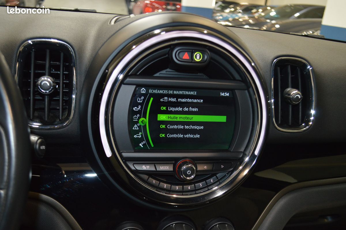 MINI COUNTRYMAN II (F60) COOPER D ALL4 RED HOT CHILI 150 BVA8-48.800km-Toit Ouvrant-GPS CarPlay-Sièges Chauffants-Cuir Intégral Blanc-Jantes 19"-Historique Limpide Mini-Etat Rare-Garantie 12 Mois (image 12)