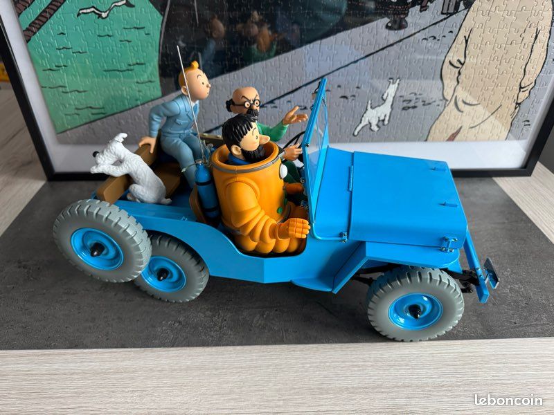 Figurine Tintin N°16 Tournesol - Collection La Jeep Objectif Lune - Résine
