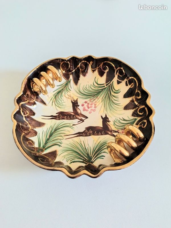 Ensemble vase + plat H.Bequet Quaregnon vintage (image 2)