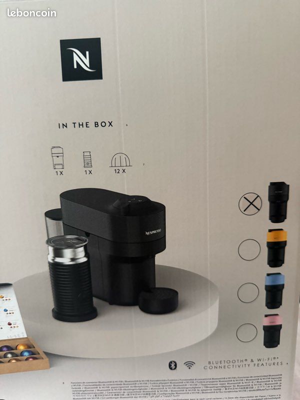 De'Longhi Nespresso Vertuo Pop ENV90.BAE, Machine à Café Capsules avec Mousseur à Lait, Machine à Café Dosette pour une Tasse, 4 Tailles de Tasses, Technologie Centrifusion, Kit Bienvenue Inclus,noir (image 2)