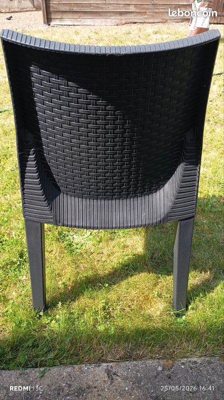 Chaises de jardin grises foncées (image 3)