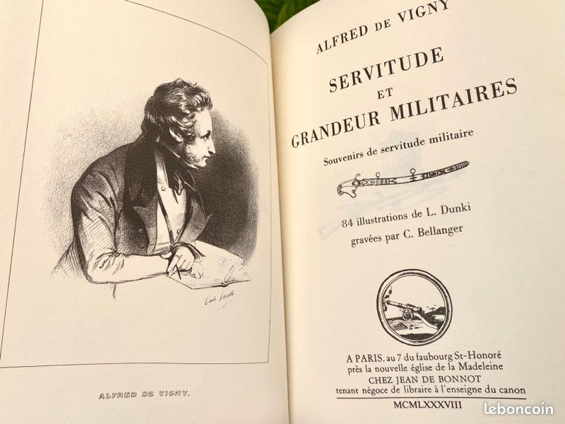 Alfred de Vigny Servitude et grandeur militaires relié Cuir (image 2)