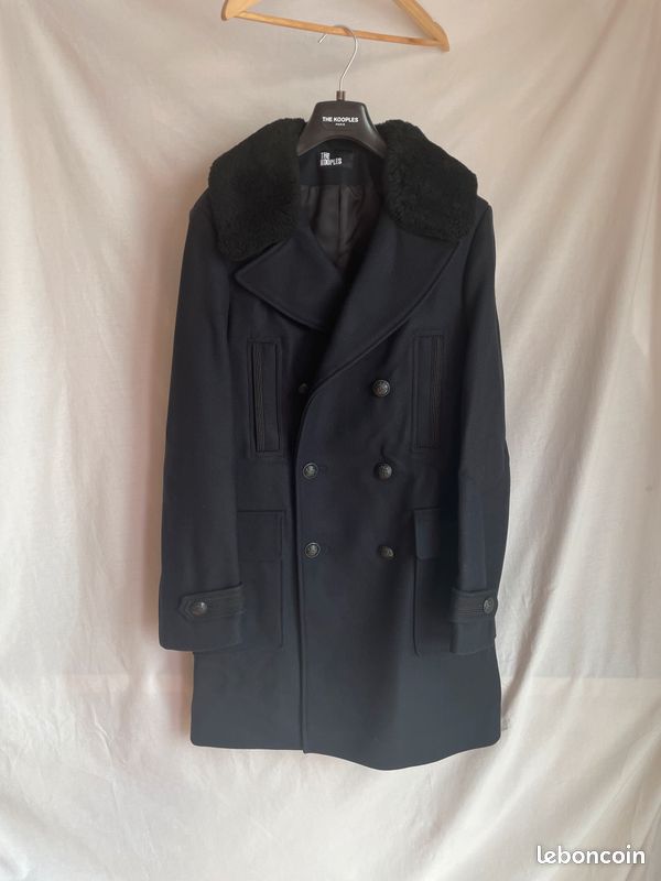 Manteau THE KOOPLES Noir - Taille S/36fr - Style Caban - Polyester - Occasion Excellent état
