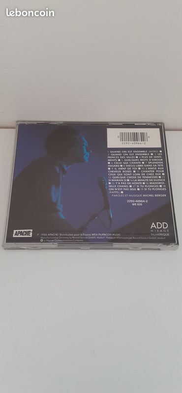 CD Michel Berger en live (image 2)