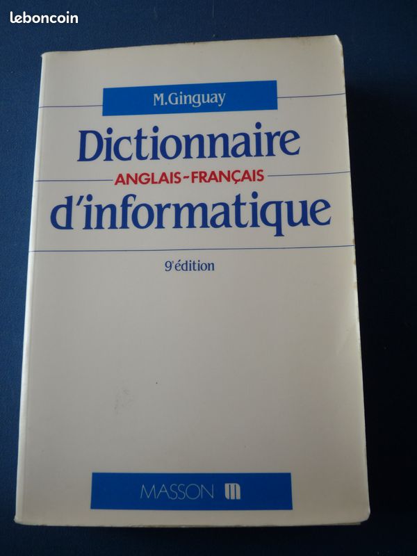 Dictionnaire de l'informatique anglais-français 9ème édition , Masson (image 1)