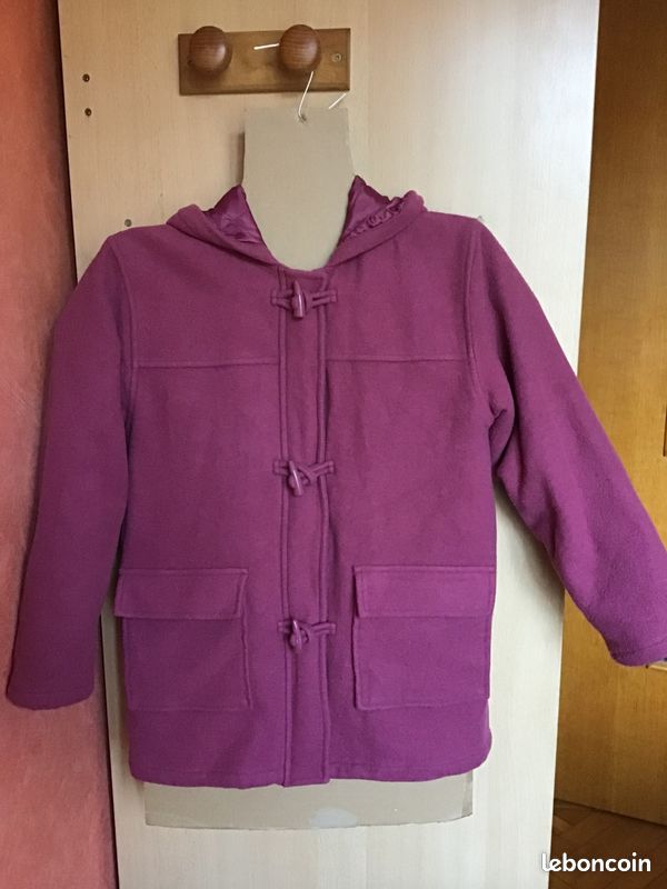 Manteau dufflecoat mauve (image 1)
