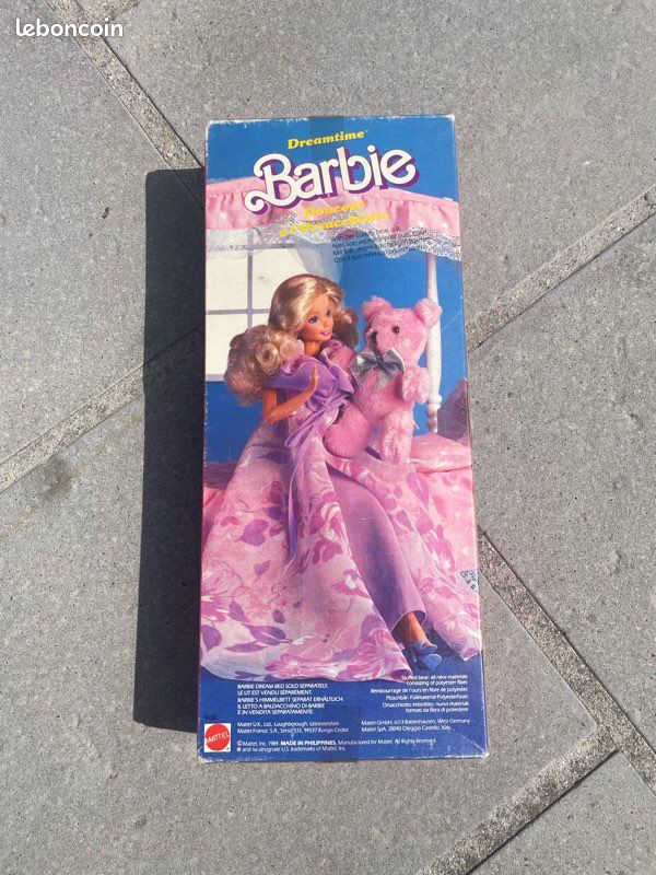 Pendule Chambre Barbie 1984 - MATTEL - Fabriquée En Grande-Bretagne - Sous Blister D'origine