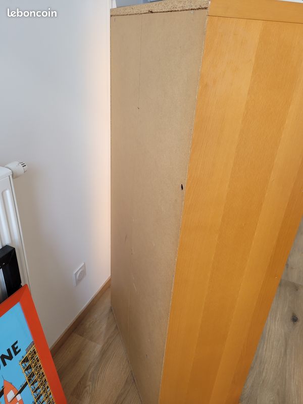 Armoire haute de bureau bois avec étagères (image 9)