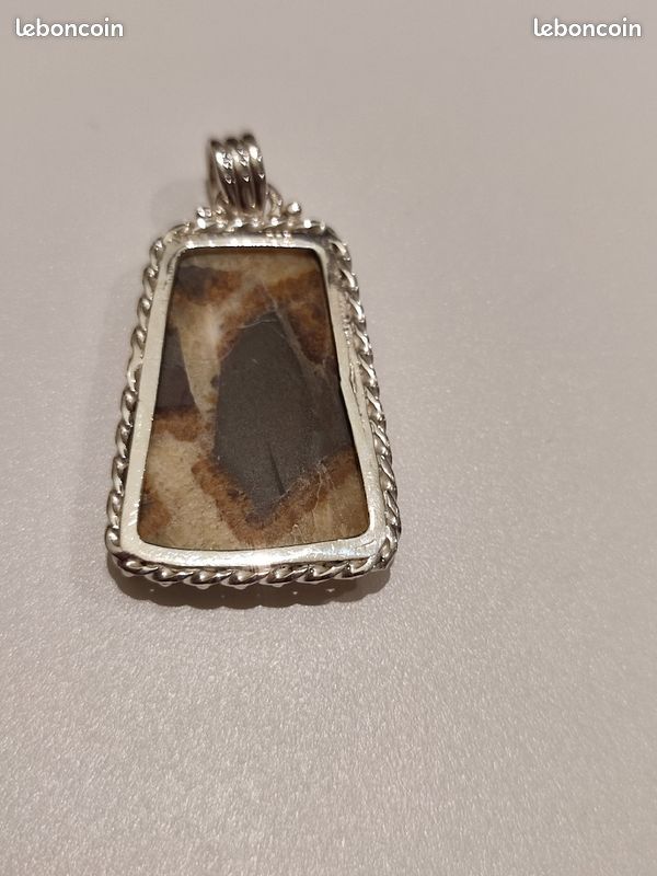 Septaria et argent pendentif (image 4)
