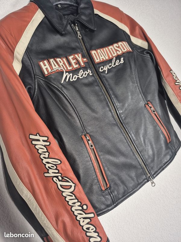 Veste en cuir Rose Racer pour femmes - Léo Harley-Davidson