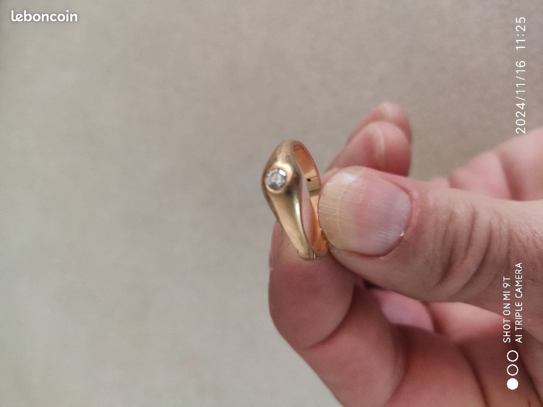 Bague or et diamant (image 3)