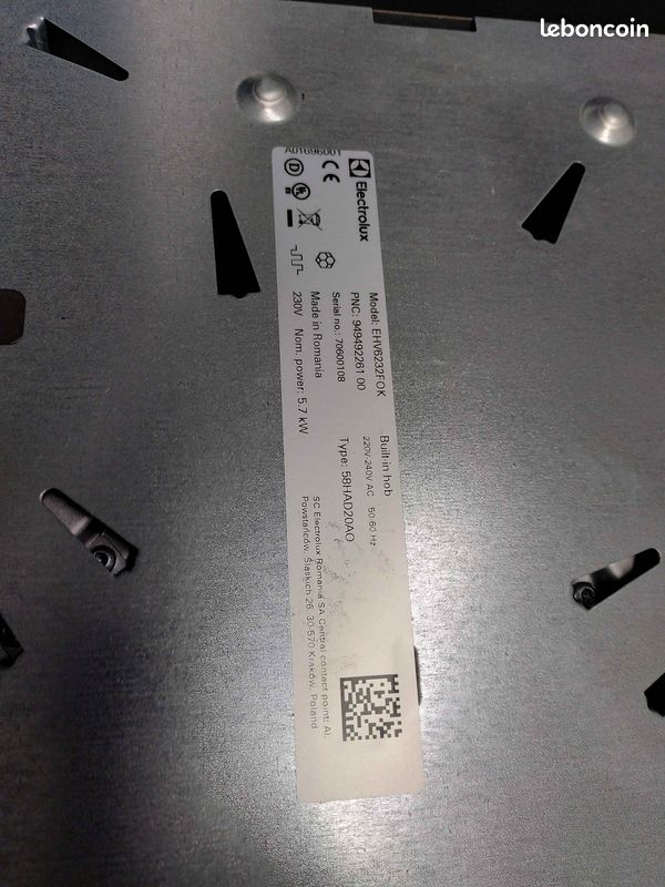 EHV6232FOK Plaque de cuisson Vitrocéramique 300 Standard 60 cm (image 2)