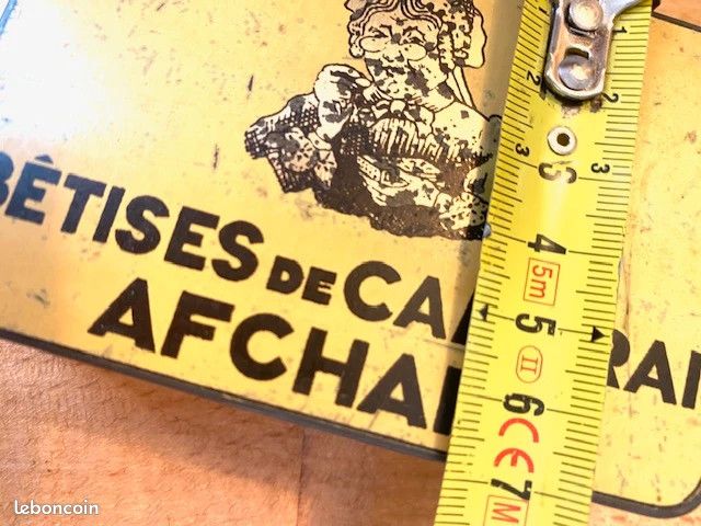 Boîte ancienne en métal Les Bêtises de Cambrai Afchain (image 3)