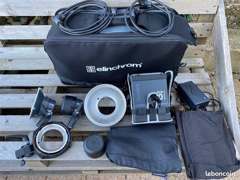 Flash Elinchrom Quadra Elb-400 – Éclairage Nomade 400W, 2 Têtes, Occasion