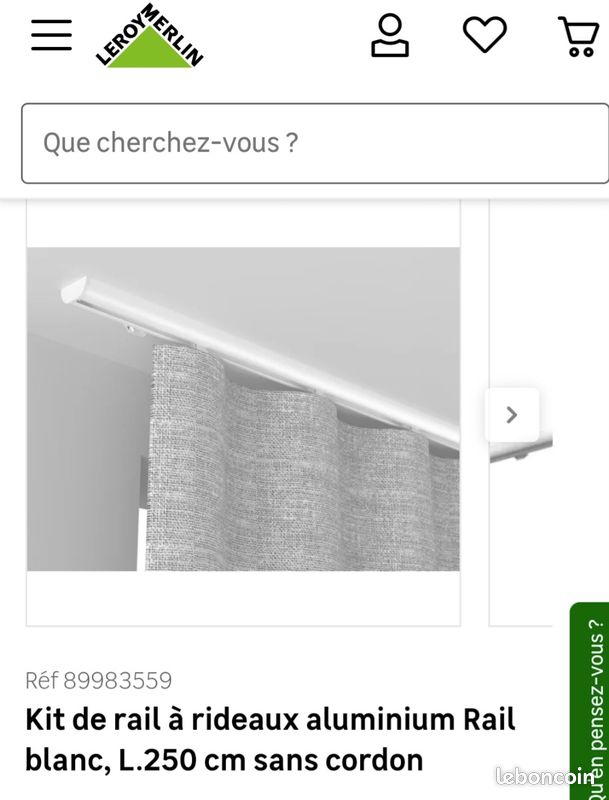 Rail tringle à rideaux 250cm (image 4)